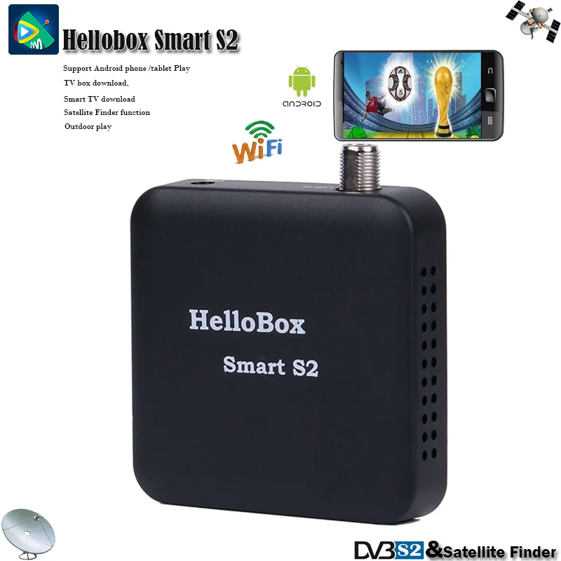 Спутниковый приемник Hellobox DVBS2 Play на Android мобильный телефон/планшет спутниковый