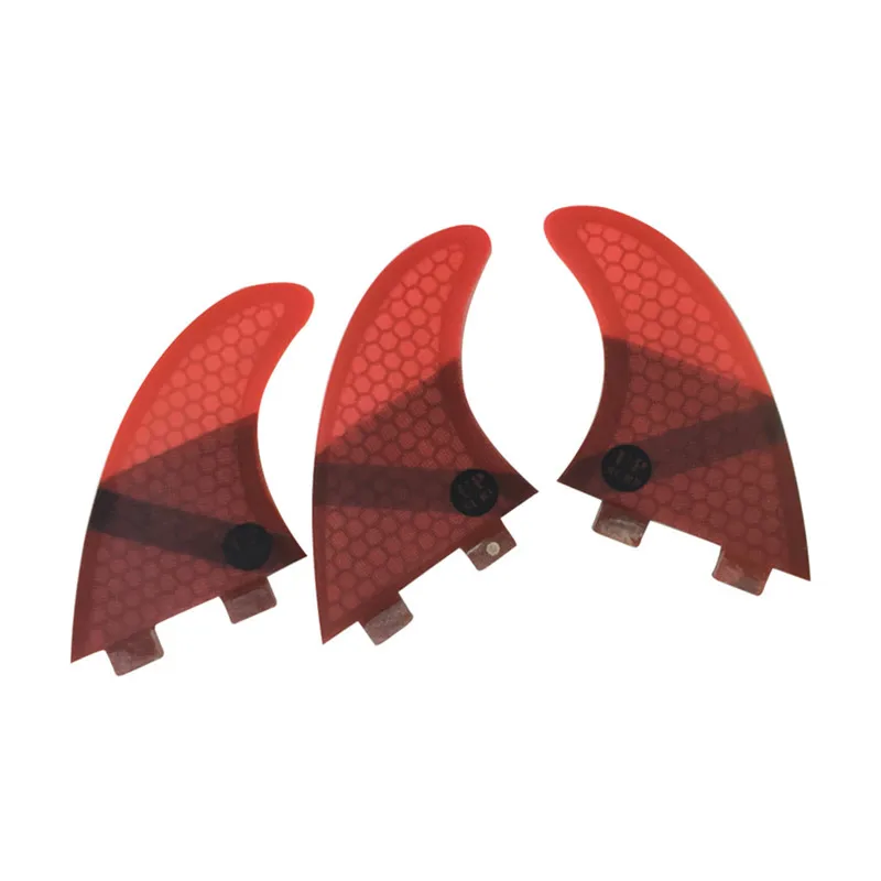 

Double Tabs M Quilhas Fins Double Tabs Fins Surfboard Fin Honeycomb Fibreglass Fins Red color