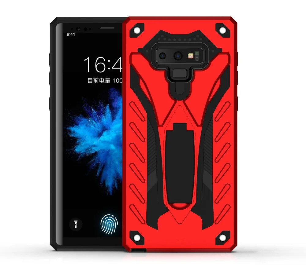 Phantom Knight two in one anti-fall armor phone shell for samsung s7 s8 s9 note 8 9 invisible bracket case j4j6j8 2018 |