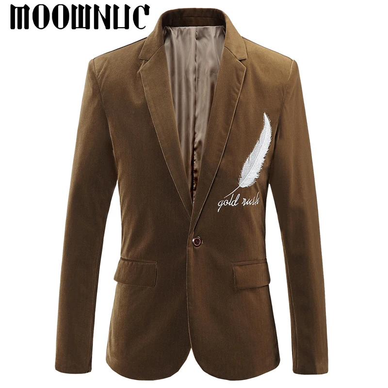 Мужской Блейзер MOOWNUC классический деловой блейзер с принтом|business casual suit|casual suitblazer