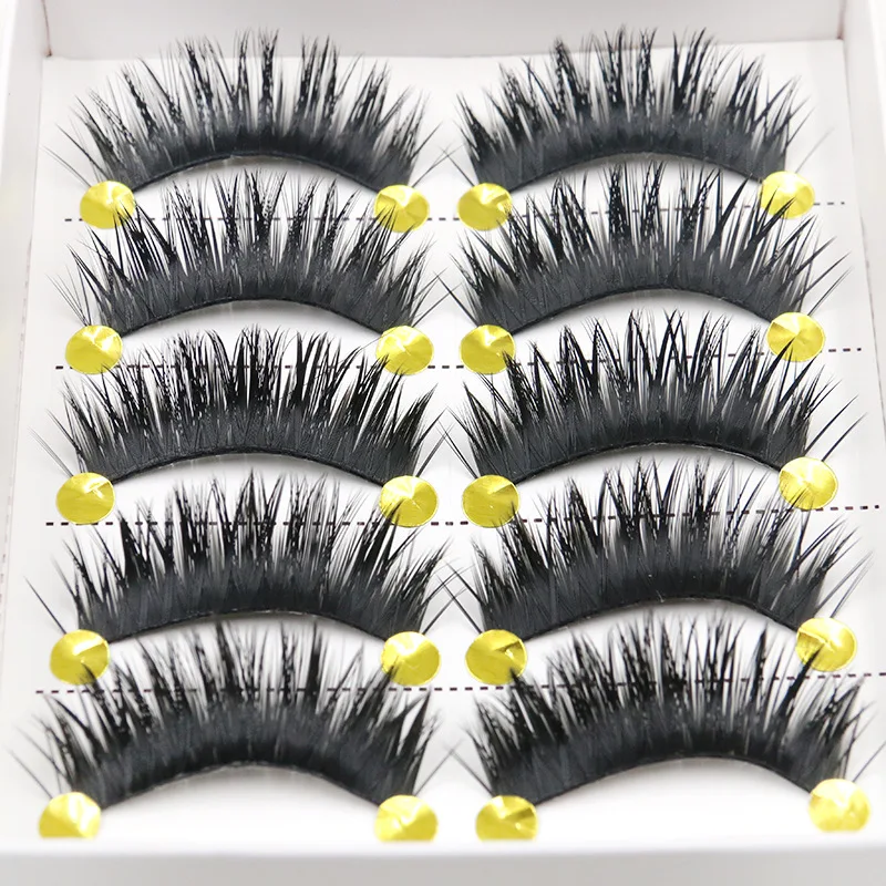 Инструмент для макияжа YOKPN дымчатые накладные ресницы крест мягкая хлопковая