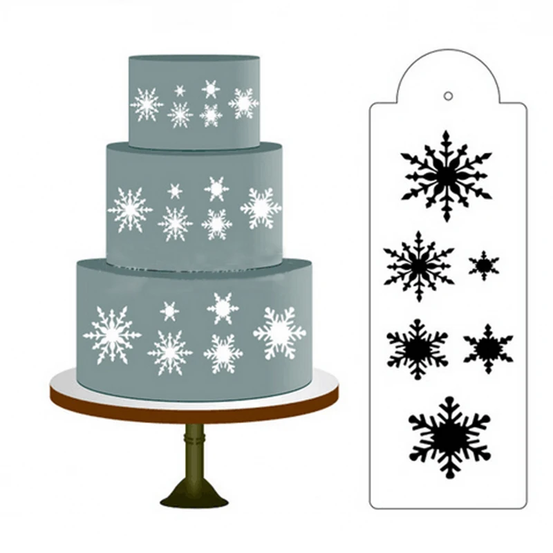 Трафарет для кексов со снежинкой трафаретные инструменты украшения тортов из