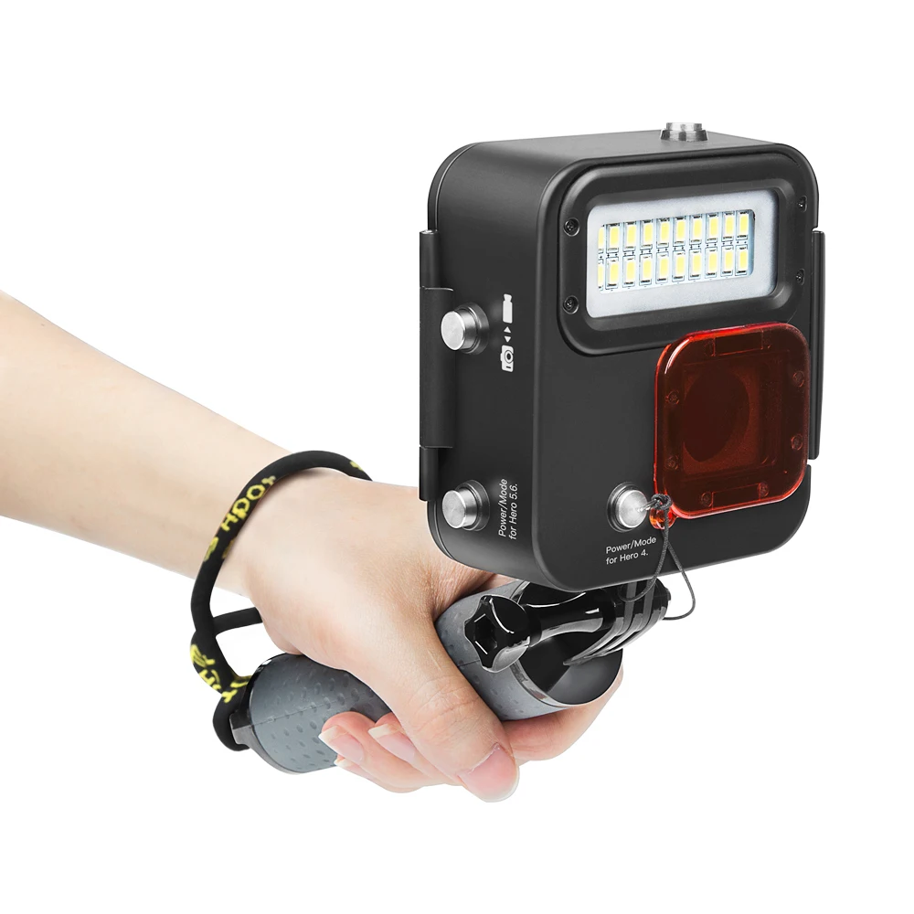 Светодиодный светильник SHOOT для дайвинга водонепроницаемый корпус крепление GoPro