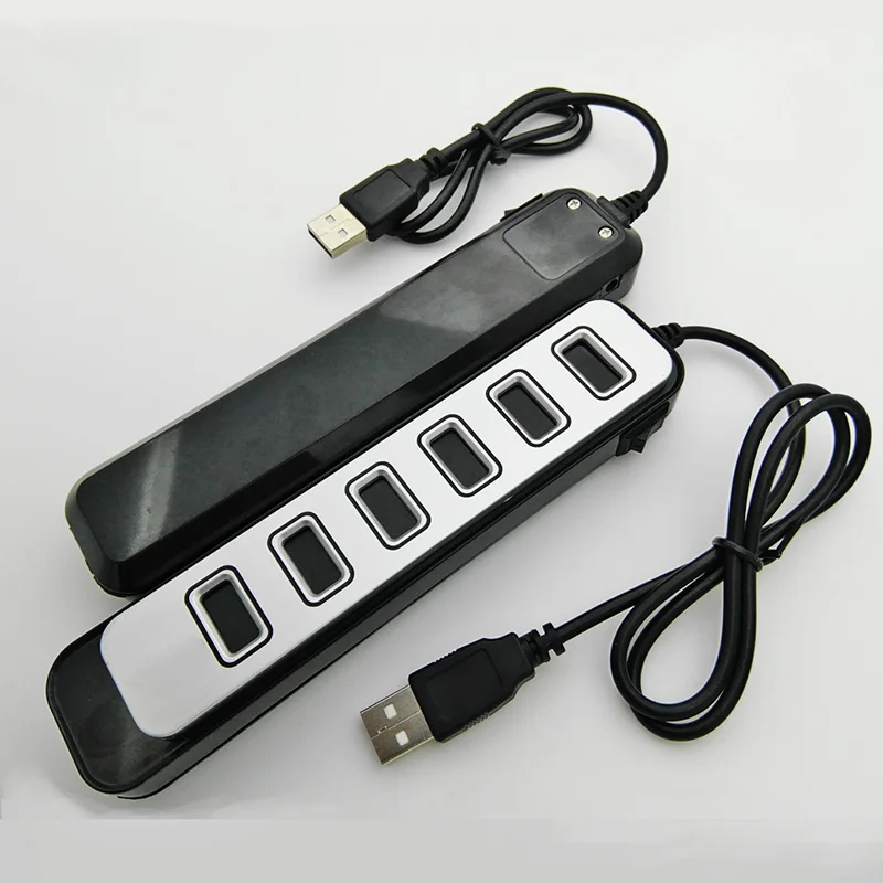 BASIX USB концентратор 2 0 портативный OTG 7 портов 480bps usb сплиттер с ВКЛ/ВЫКЛ для ПК
