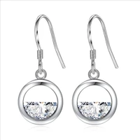 everoyal charm lady silver 925 sterling silver earrings for women trendy crystal ocean drop earrings for girls accessories
