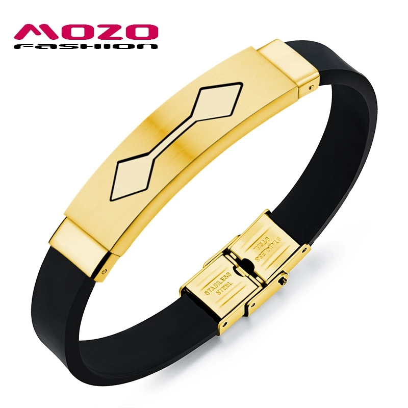 MOZO Модный повседневный мужской браслет геометрической формы золотые браслеты из