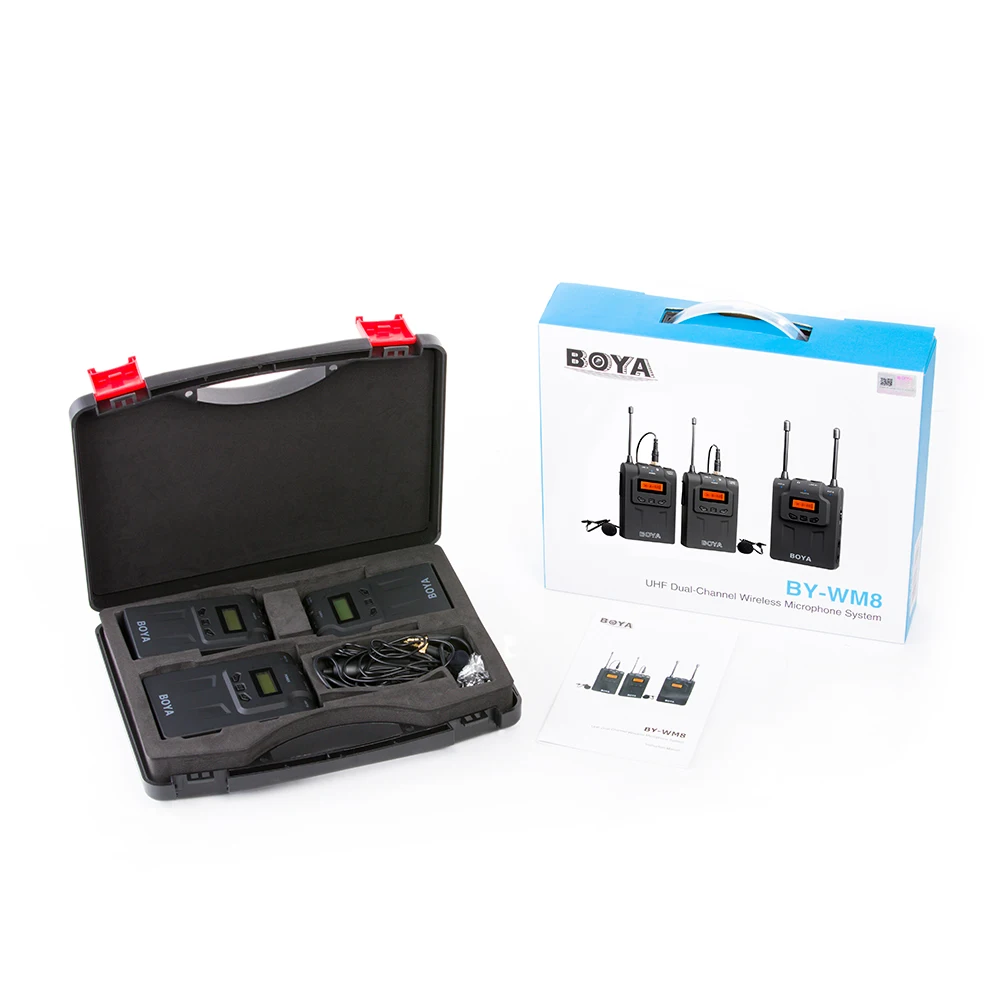Оригинальный BOYA BY-WM8 Pro беспроводной Lavalier микрофон для iPhone 7 7Plus 6 двухканальный