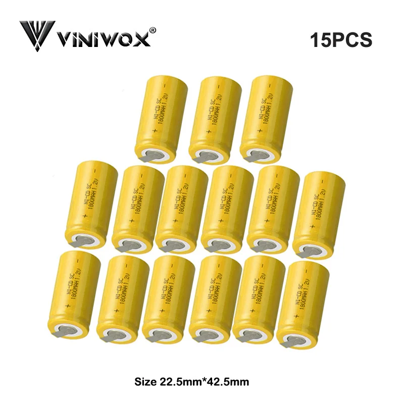 DIY до 9 6 в 12 В 14 4 18 24 Subc 1800 мА · ч 1 2 Ni CD SC аккумуляторная батарея робот аккумулятор