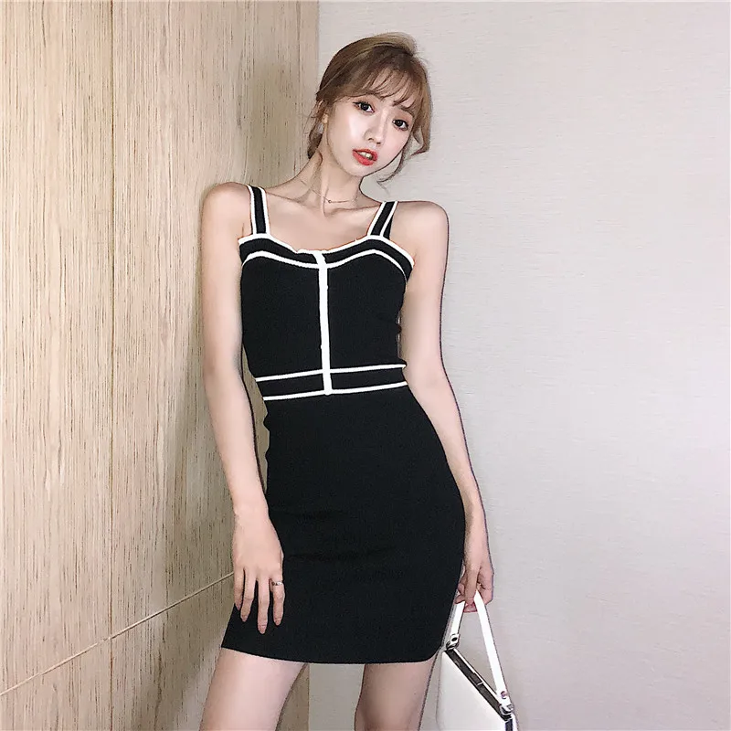 Сексуальное облегающее мини вязаное платье 2018 новое летнее Элегантное без