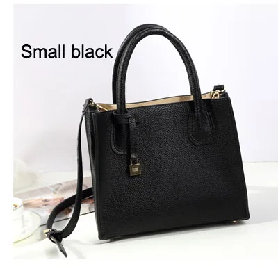 Small black Женские сумки-мессенджеры, сумка Peekaboo, сумка, сумка высокого качества из натуральной кожи, модная сумка через плечо, маленькая сумка-тоут FN312 - Цвет: Small black