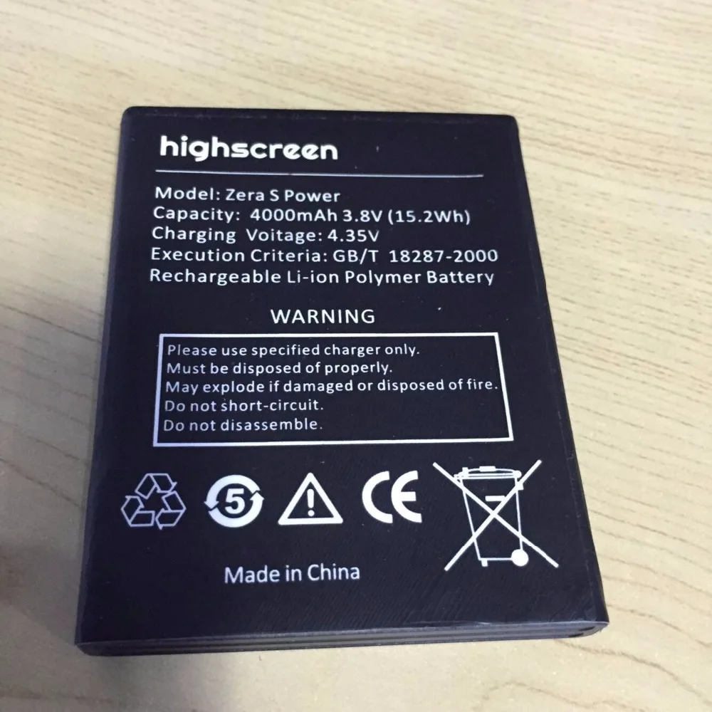 Новая 4000mAh Zera S запасная батарея для Highscreen Power мобильного телефона|Аккумуляторы
