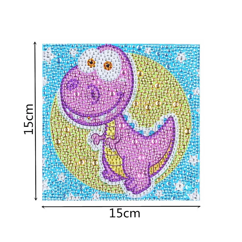 Мультяшная алмазная живопись динозавр полная Стразы круглая Алмазная вышивка