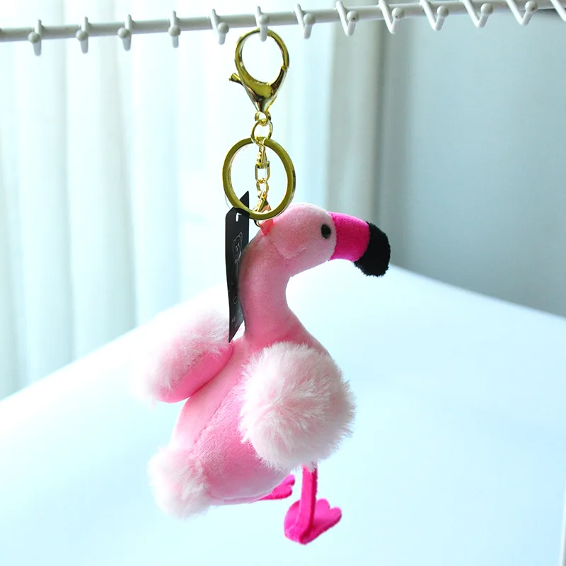 Симпатичные Помпона Фламинго брелок из меха кролика мяч порте скрипичный ключ