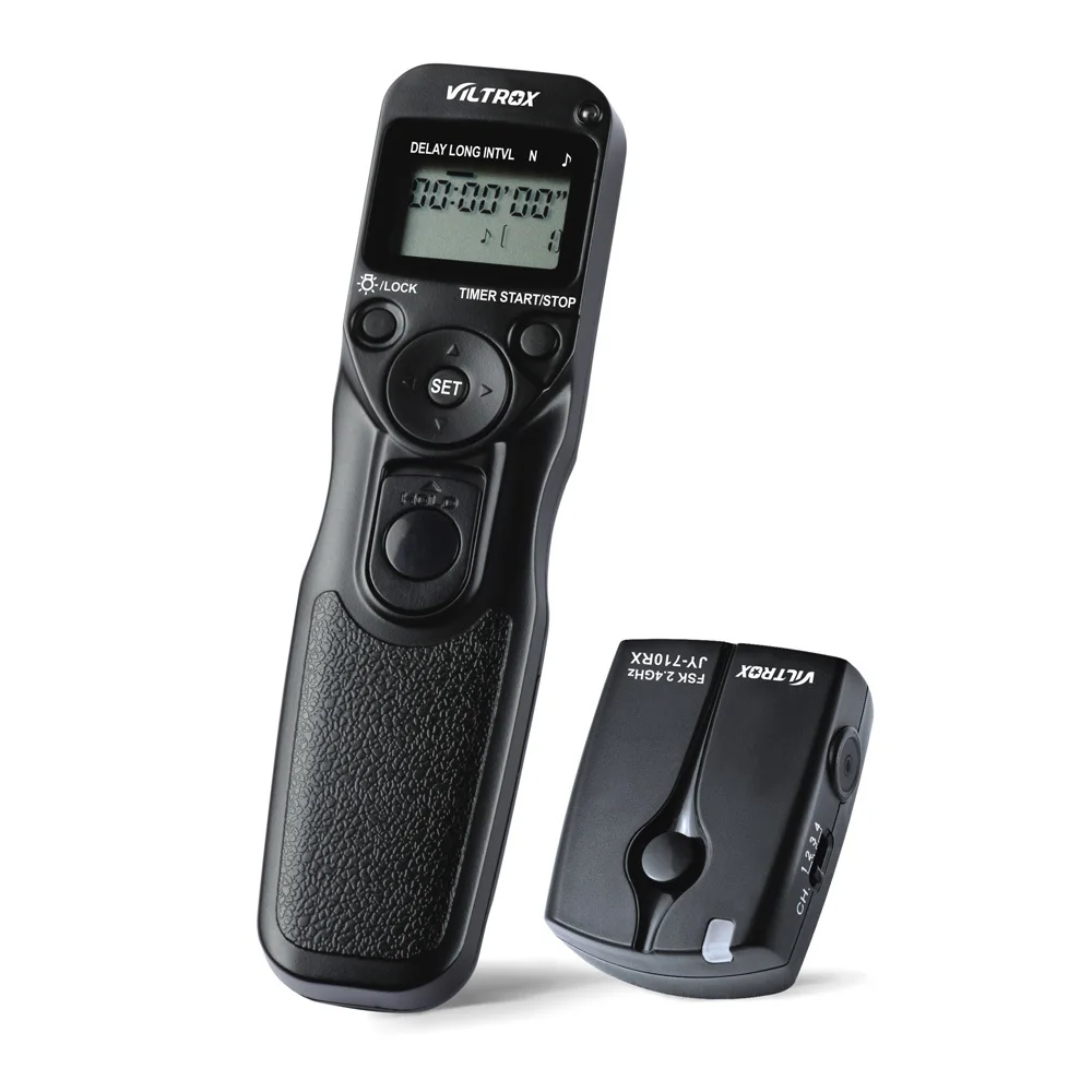 low price VILTROX JY-710 2.4GHZ FSK Wireless Remote Shutter Controller Set Time Lapse Intervalometer Timer with N1 Cable for Nik |
