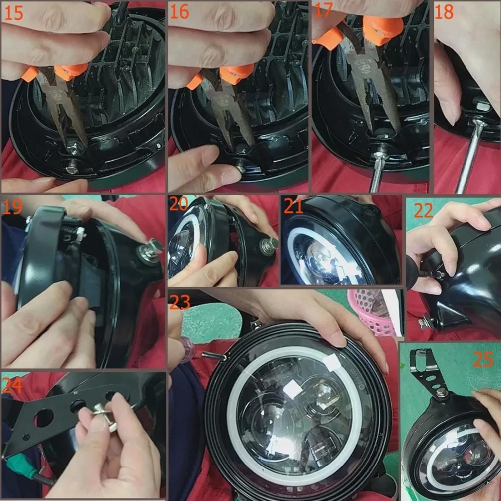 Черный или хромированный " 7 дюймов фара Moto корпус лопасти для мотоцикла Harley Davidson