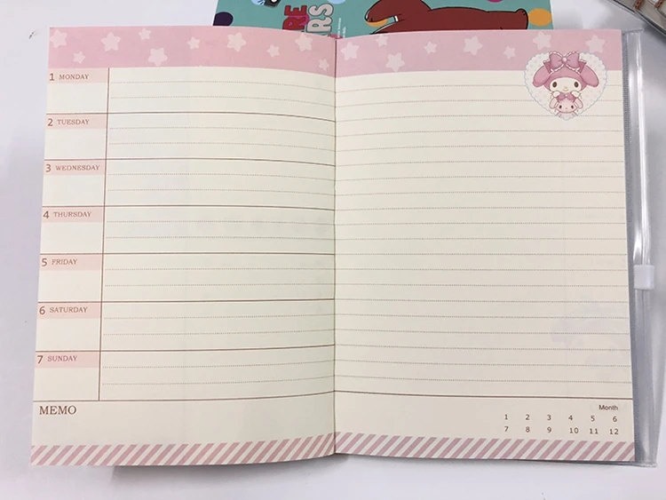 Kawaii, две звезды, мелодия, A5, дневник, записная книжка, ежедневник, органайзер, личный журнал, блокнот, школьные канцелярские товары для детей Подарки