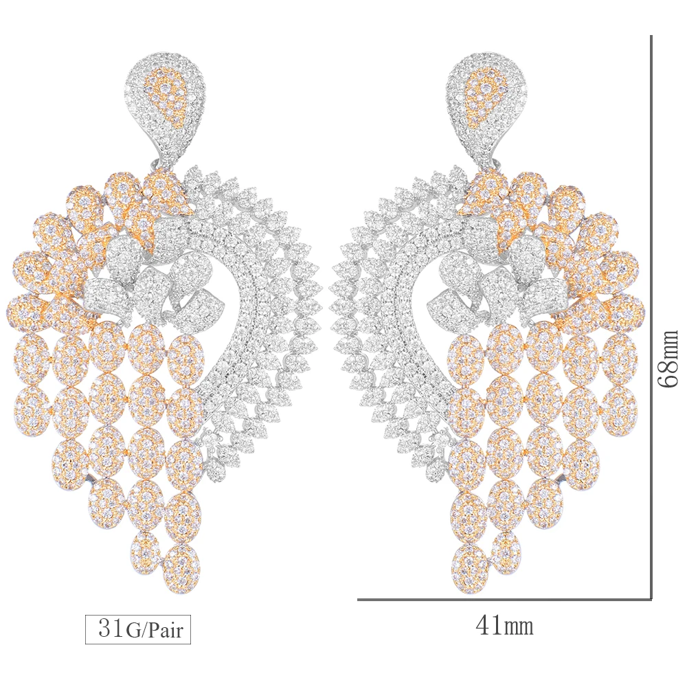 Missvikki Роскошные Блестящие модные благородные великолепные висячие серьги