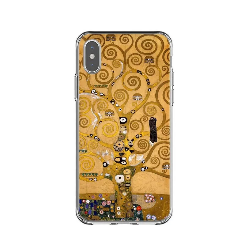 Дизайнерский Мягкий силиконовый чехол Kiss by Gustav Klimt для телефона iPhone 12 Pro SE 6s 7 8 Plus X
