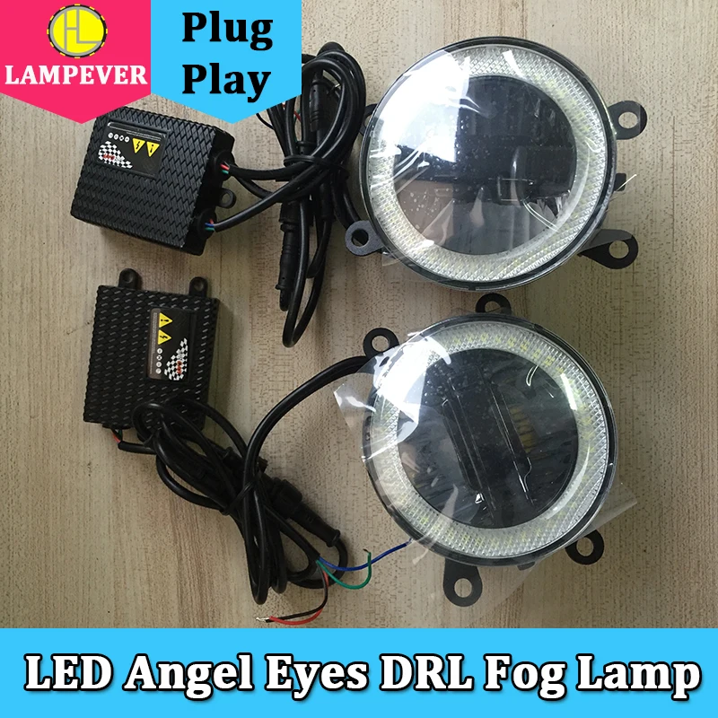 Авто светодиодный Ангельские глазки дневного светильник автомобиля проектор