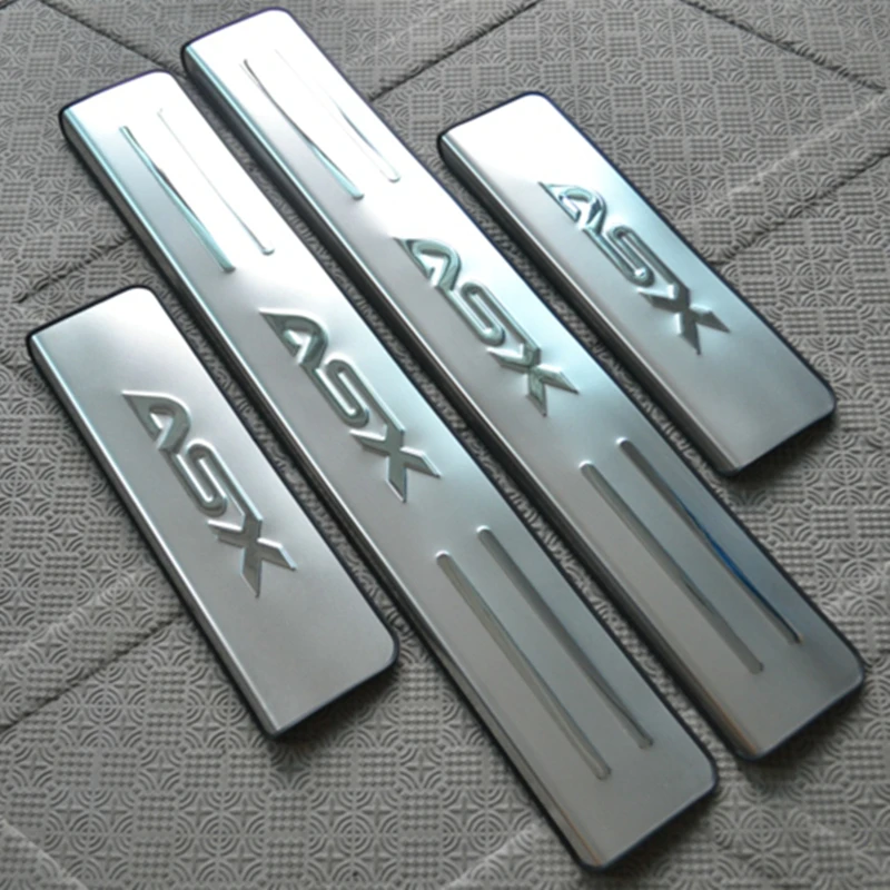 

Stainless steel door sill strip for MITSUBISHI ASX 2011 12 13 14 15 6 Threshold trim car styling welcome pedal Scuff plate cover