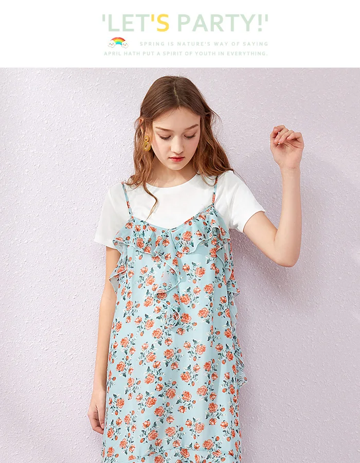 SEMIR Новое модное летнее платье с принтом для девочек размера плюс, Повседневная черно-белая футболка с круглым вырезом, забавное женское платье с карманами