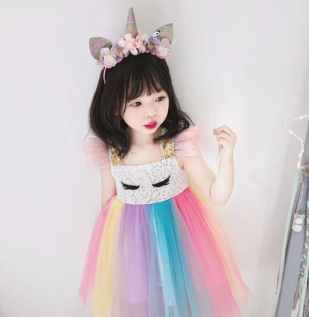 Toddler Girls Dress Teen One-piece Summer Dresses Kids Girl Cute Clothes 3 7 8 years Birthday Princess Party Clothing Costume | Детская