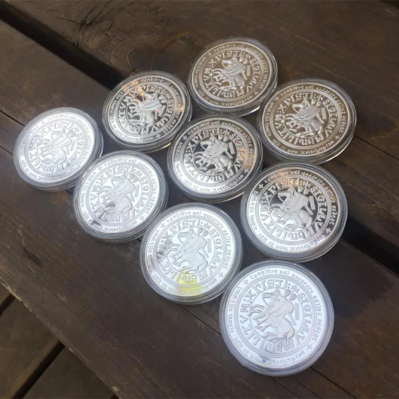 9 шт./компл. Рыцари темплар заказ Серебряная монета крестоносцы серебряная медаль