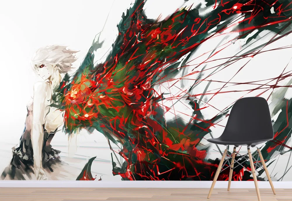 

[Self-Adhesive] 3D Tokyo Ghoul Cool Flame Wings 44 Japan Anime Wall Paper mural Wall Print Decal Wall Murals