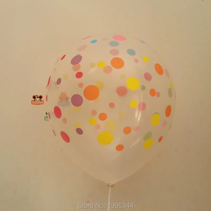 Горячее предложение! Новый 12-дюймовый воздушный шар в горошек прозрачный
