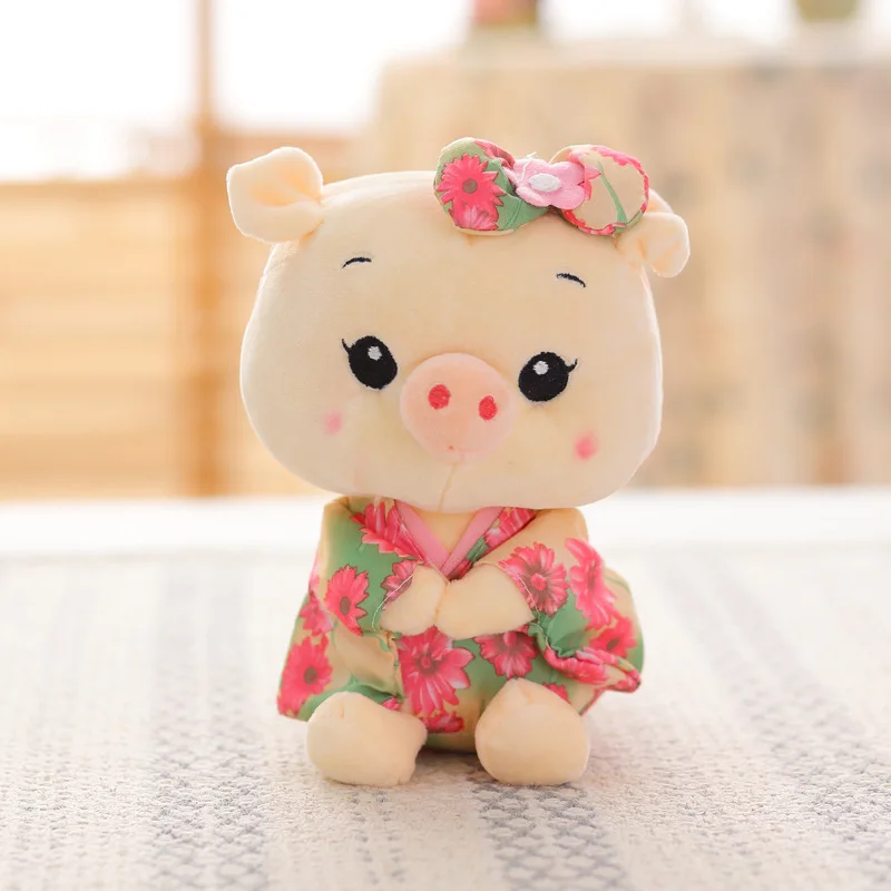 20 см Kawaii японская свинья кимоно KT cat плюшевые куклы игрушки hello kitty творческий детский подарок на день рождения - Цвет: pig 3