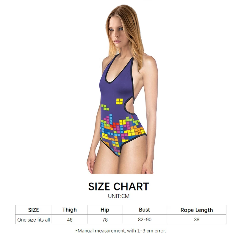 DANENJOY Printed Female Swimsuits One Pieces Sling Print Swimwear Brazilian Women Bodysuit Halter Vintage Bathing Suit | Спорт и