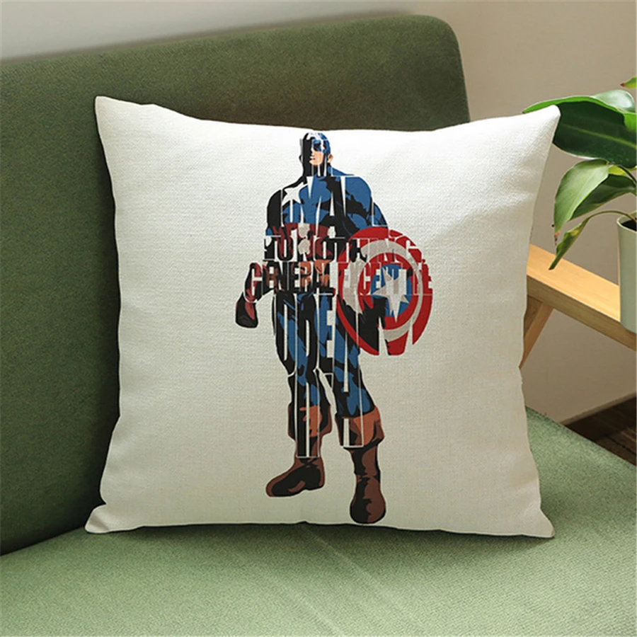 Подушка супергероя из фильма украшение для домашнего декора чехол Cojin Captain America