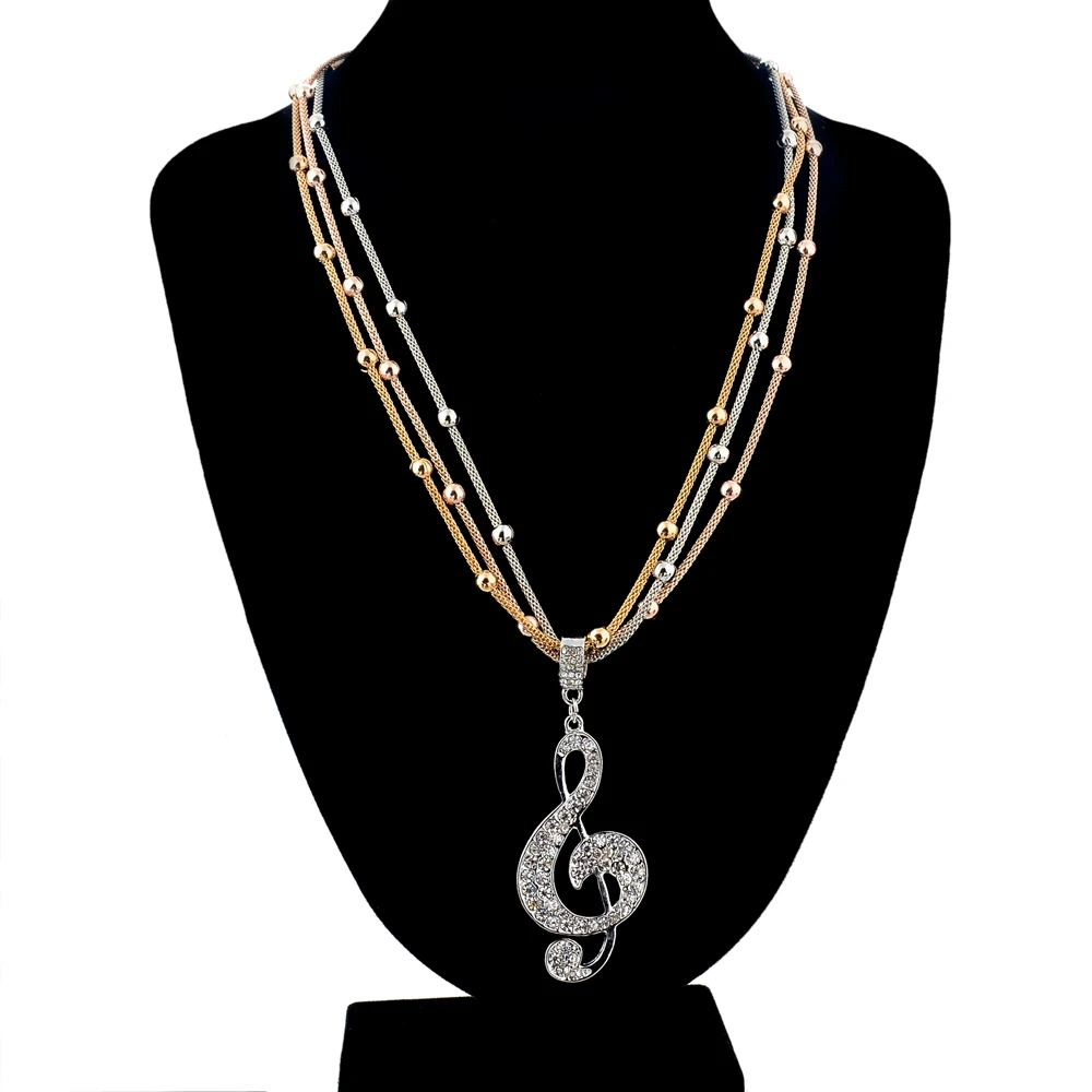 Винтажное массивное ожерелье с австрийскими кристаллами подвески Золотая