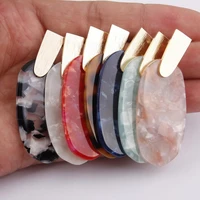 2020 new arrival oval shape agagon drop earrings for women fashion acrylic earrings jewelry wholesale