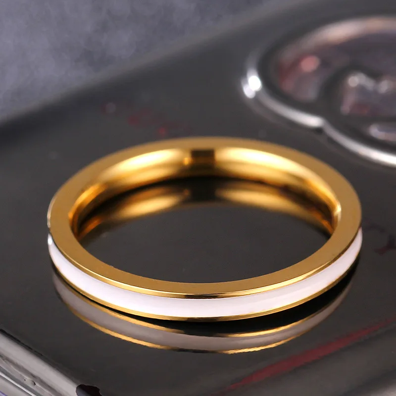 Классическое Брендовое ювелирное изделие 2 мм эмалированное керамическое кольцо