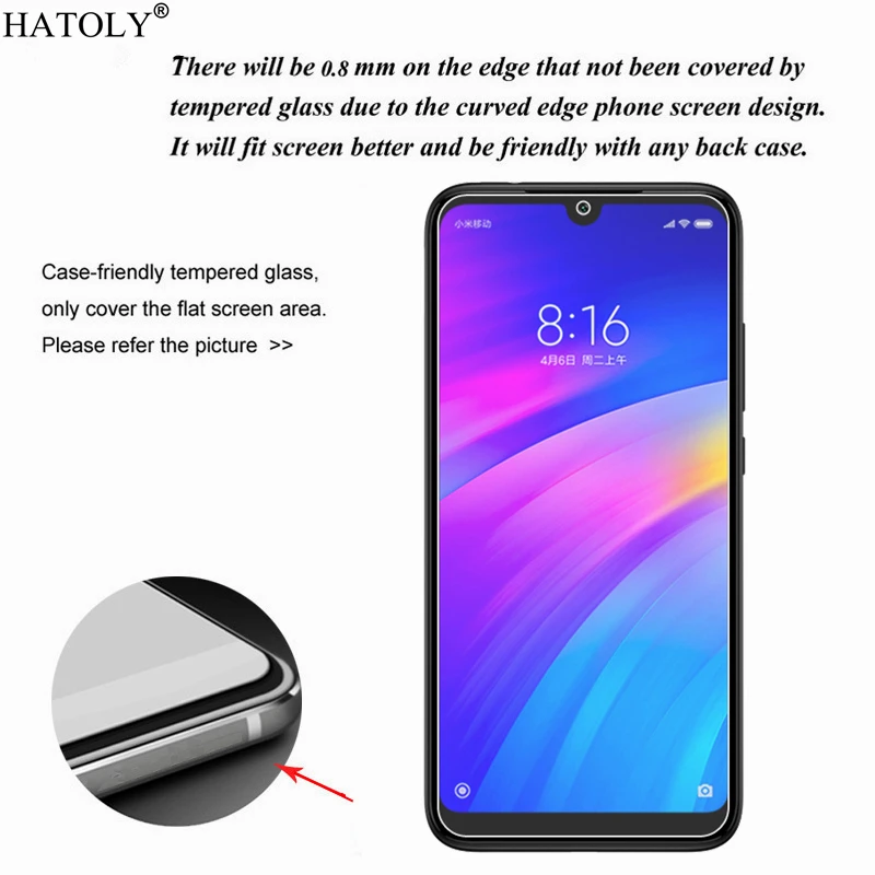2 шт. Для Xiaomi Redmi 7 стекло для закаленное пленка телефона Защитное экрана Note 8 8A 7A 6A 6