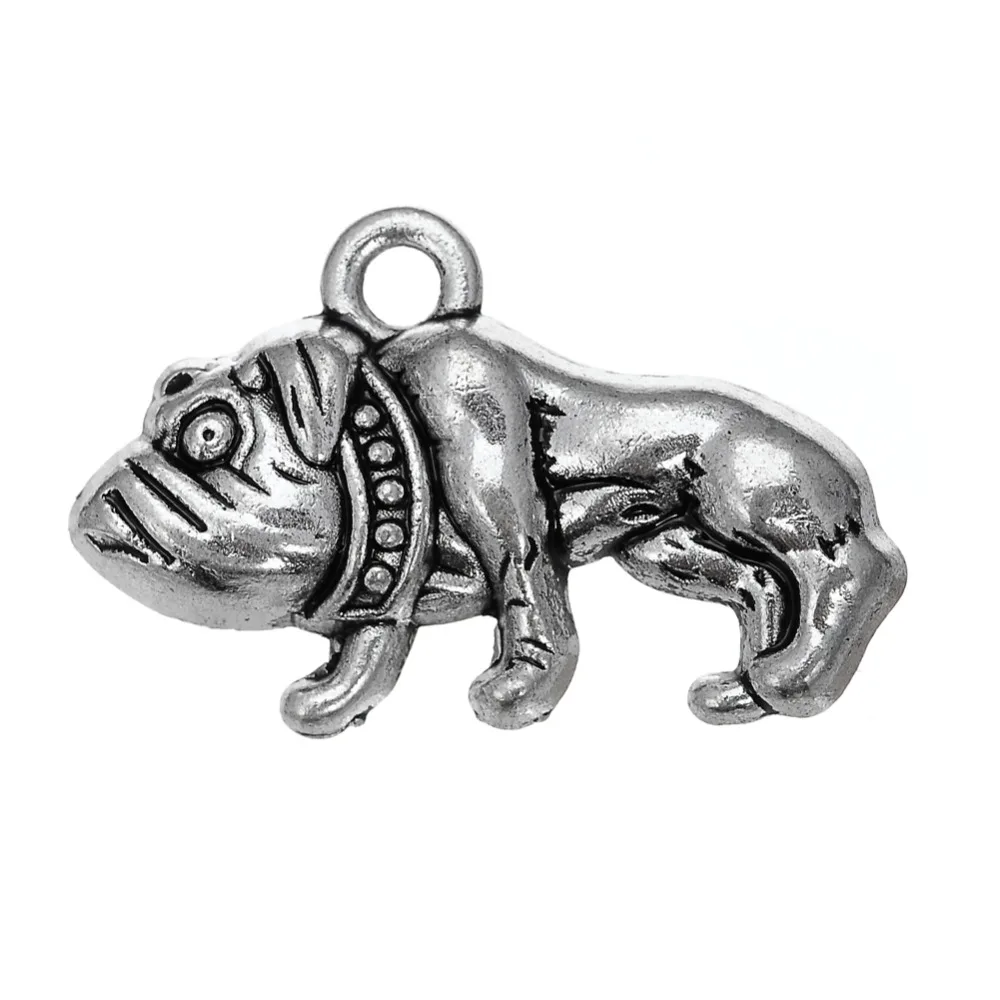 

my shape 20pcs Zinc Alloy Stylish Bulldog Animal DIY Charm Jewelry