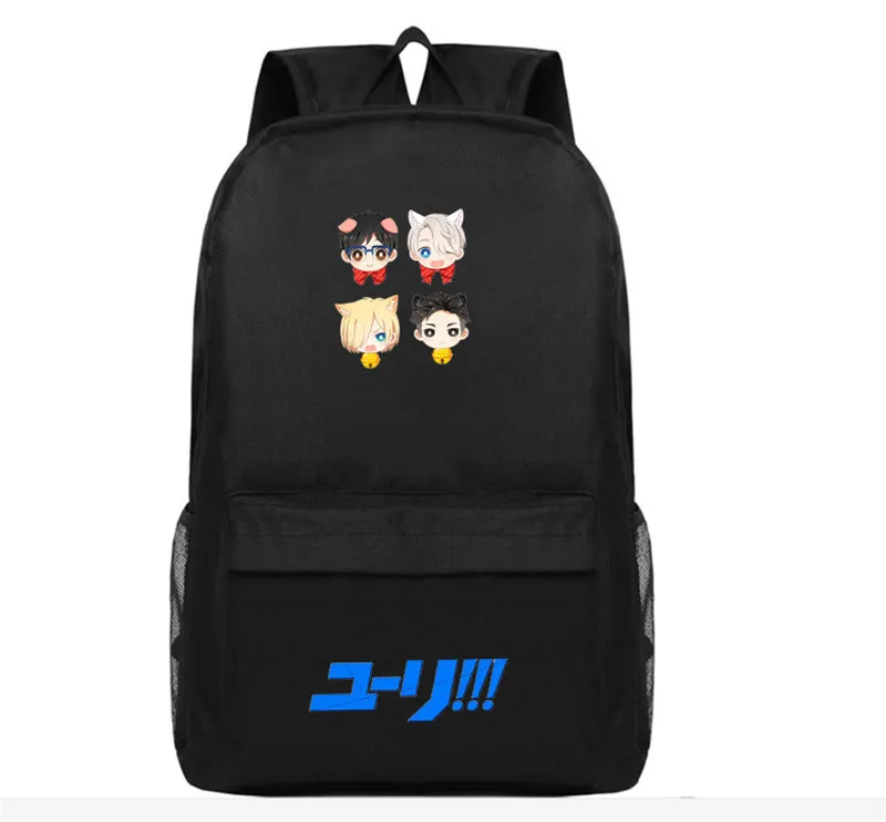 Рюкзак для роликовых коньков Yuri on ice сумка через плечо с USB путешествий школьников