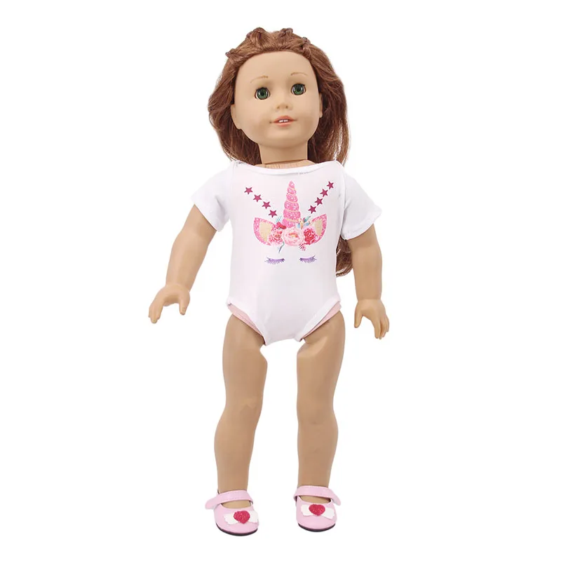 Новый цельный костюм с милым единорогом идеально подходит для 18-дюймовых