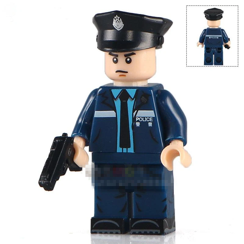 Один продажи серии синий форма полицейский Мстители Звездные войны Minifig собрать