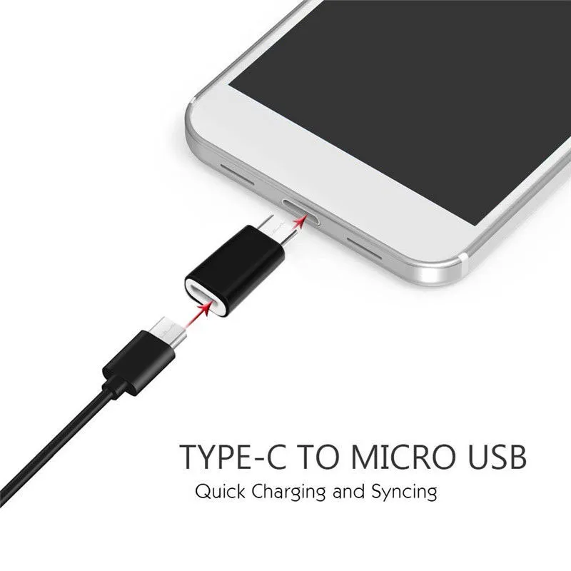 Micro usb to type-c adapter 10PCSusb-c 3.0 Charge Data Converter for samsung galaxy s8 s9 note 8 a5 xiaomi