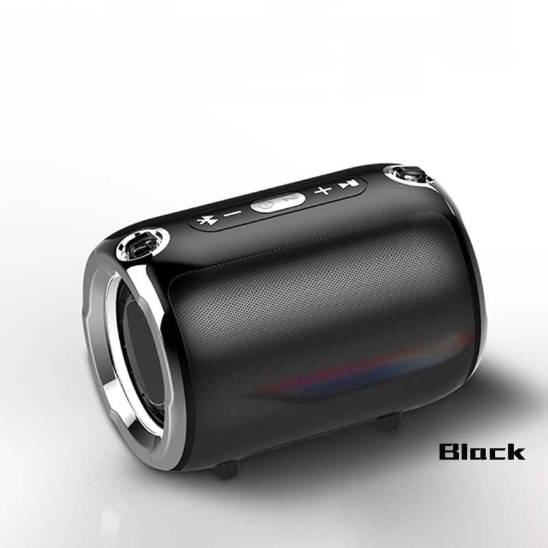 Black Наружная bluetooth-колонка портативные крепления 3D Беспроводная стереоколонка AUX TF радио музыкальная шкатулка - Цвет: Black