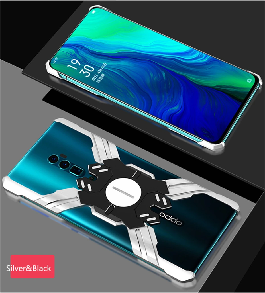 Для OPPO Reno 10X зум металлический корпус Ultra lightweght механическая рука алюминиевая рамка бампер Броня чехол для телефона OPPO Reno Funda