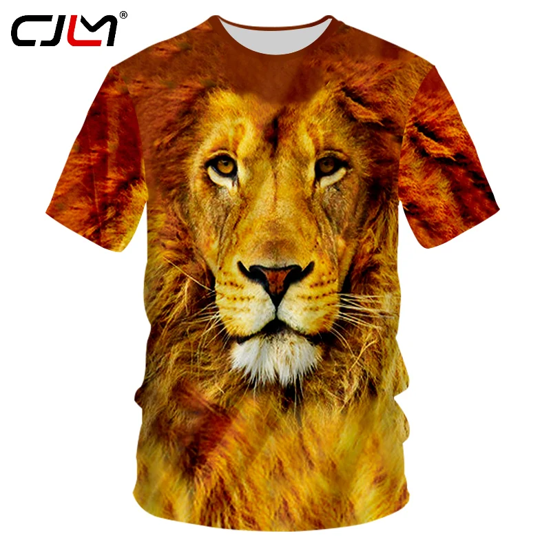 Мужская футболка с 3d принтом CJLM стильная в стиле хип-хоп забавным Lion King для улицы
