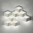 Современный Креативный настенный светильник прикроватный простой светодиодный настенный светильник трехмерный проход кабинет настенный светильник коробка модный настенный светильник