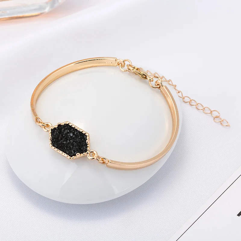Женский браслет ZWPON Овальный Золотой из смолы|bracelets for|bracelets for womenbracelets women fashion |