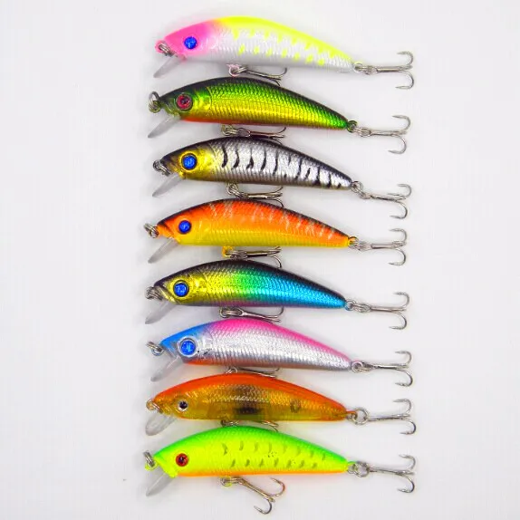 8pcs/lot гольян рыбалки приманки 7см 8g рыбалка искусственные рыбы приманка жесткий