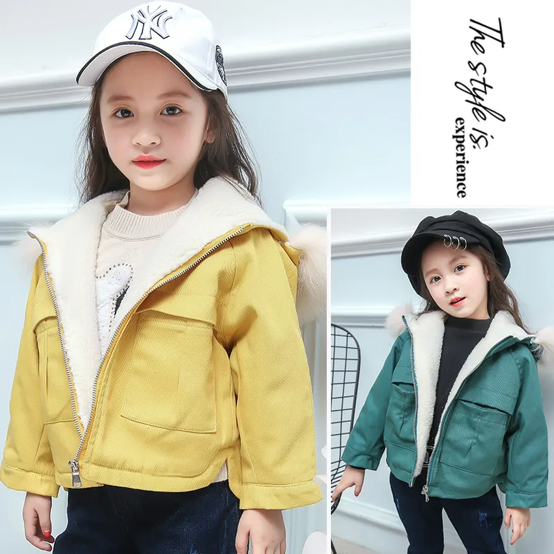 Hot sell 1-7T girls coats and jackets 2018 autumn winter Korean hooded coat thick cotton warmer kids | Детская одежда и обувь