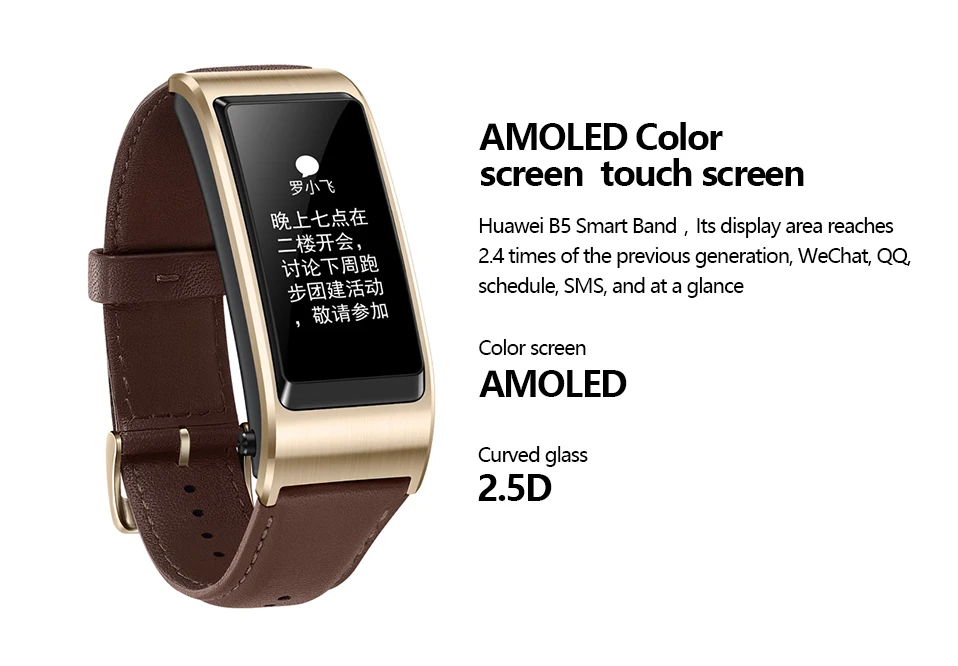 Новинка, huawei TalkBand B5, gps, Bluetooth, умный Браслет, сенсорный AMOLED экран, дисплей, вызов, наушники, ремешок, пригодный для носки, B5, TalkBand