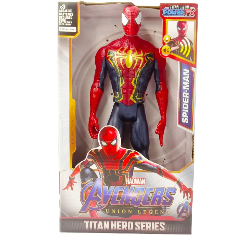 AM Spiderman in box 30 см Marvel мстители супергерой Веном Человек-Паук Удивительный Человек-паук фигурка Человек-паук Коллекция Модель игрушки для детей - Цвет: AM Spiderman in box